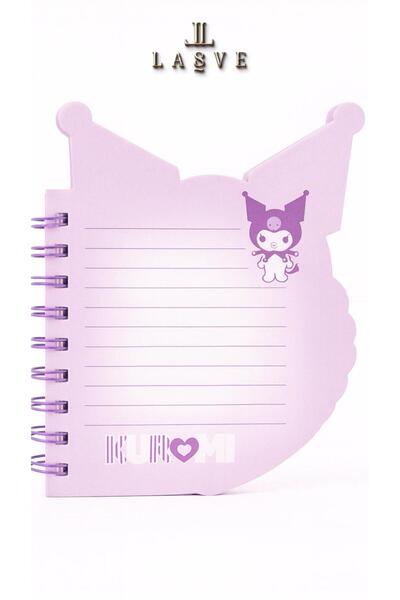 kuromi Premium Design Purple Shape A4 Spiral Notebook Kawaii with Pompom New Season