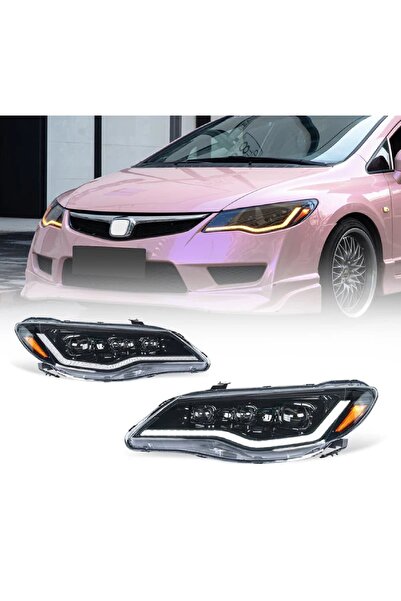 X POWER TUNİNG HONDA CİVİC 2006-2012 FD6 DAİMOND 3 LENS LEDLİ ÖN FAR