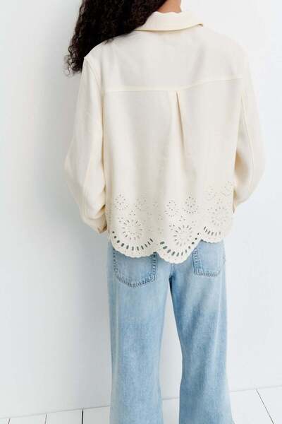 H&M Linen-blend shirt jacket