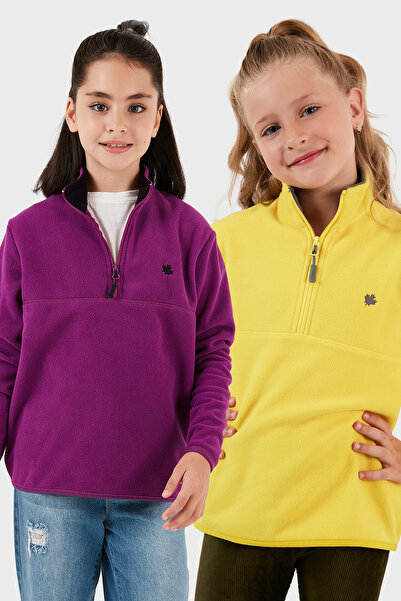 Lela Soft Textured Zippered Stand Collar Ribbed 2-Pack Fleece Children's Polar 5905002S2