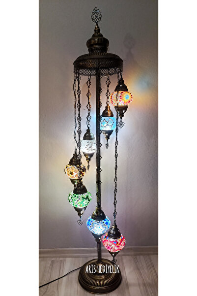 ARİS HEDİYELİK El Yapımı Otantik Mozaik Lambader 7'li