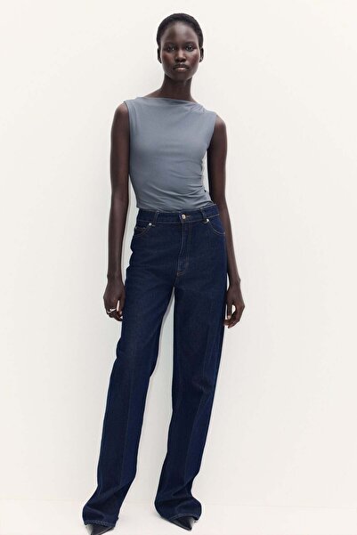 H&M Boat-neck microfibre top