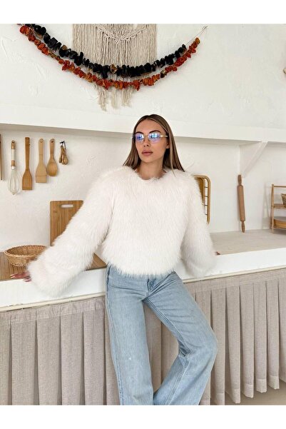 VERA LİFE Soft Textured Oversize Plush Sweater
