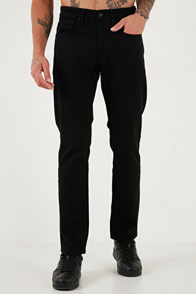 Buratti Stretch Cotton Comfort Fit High Waist Pipe Leg Jeans Men's Denim Pants 4412C01Texas