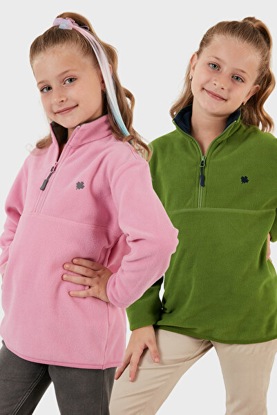 Lela Soft Textured Zippered Stand Collar Ribbed 2-Pack Fleece Children's Polar 5905002S2