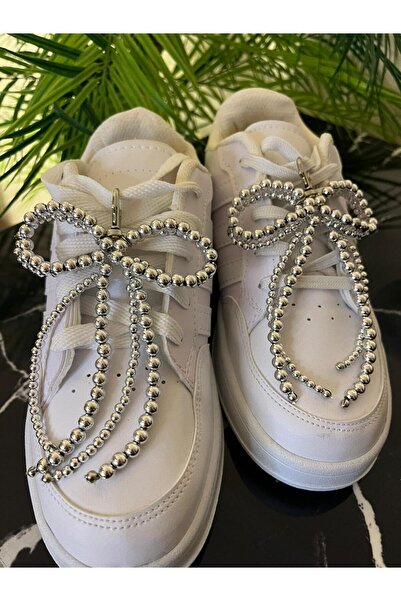 BERİLLAY 1 Çift Çıkarılabilir Incili Fiyonk Ayakkabı Tokası Fiyonk Charms GÜM...