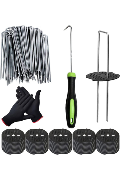 OEM Ancore pentru fixarea materialului textil la sol, set de 50 de bucăți cu 50 de șaibe din plastic