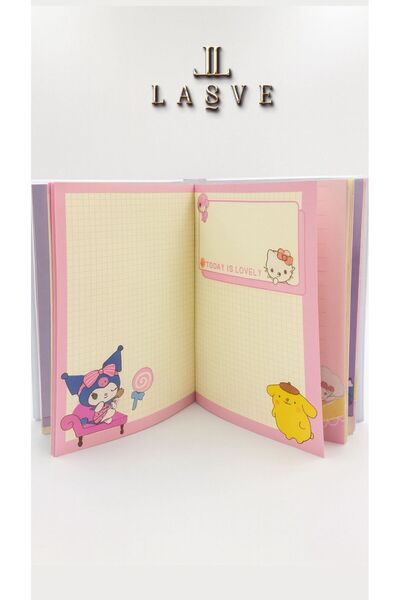 kuromi Licensed Puffy Covered Notebook with Bookmarks New Season Premium Design