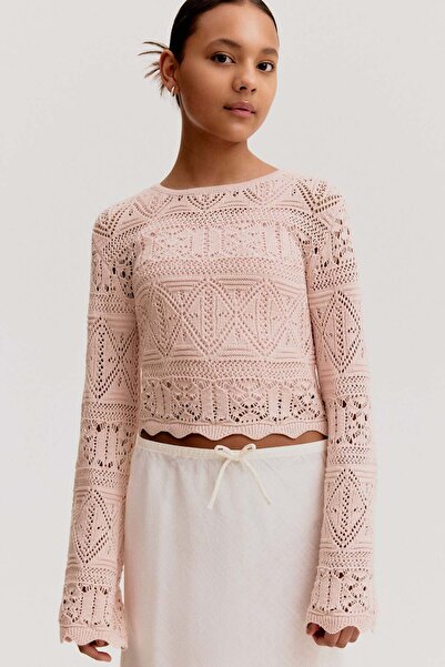 H&M Pointelle-knit cropped top