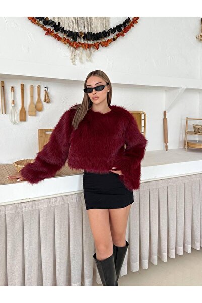 VERA LİFE PULOVER DE PLUȘ OVERSIZE CU TEXTURA MOALE