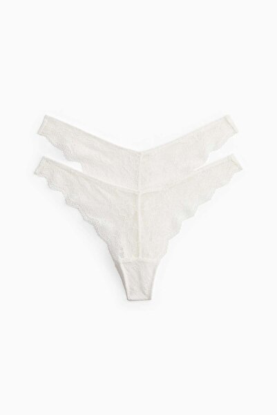 H&M 2-pack lace thong briefs