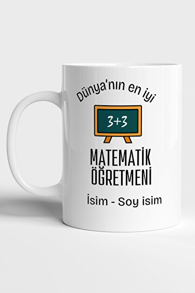 GRN TASARIM World's Best Teacher Printed Personalized Mug Cup