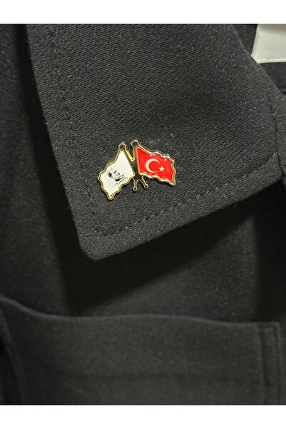 Kenpool Atatürklü Kırmızı Albayraklı Mineli Yaka Ceket 10 Kasım Gold Rozeti