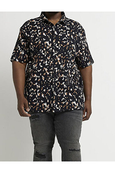 River Island Cămașă cu mânecă scurtă River Island, negru