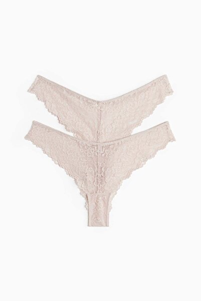 H&M 2-pack lace Brazilian briefs
