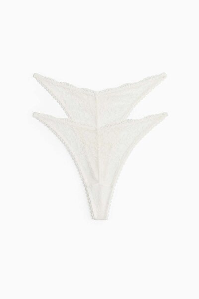 H&M 2-pack lace tanga thong briefs
