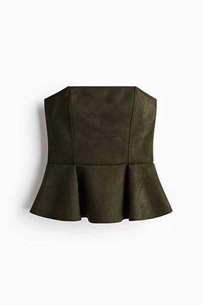H&M Bandeau peplum top