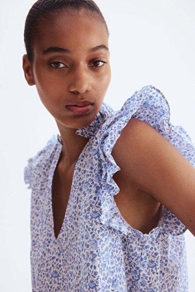 H&M Frill-trimmed blouse