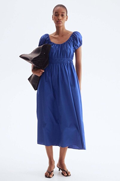 H&M Off-the-shoulder poplin dress