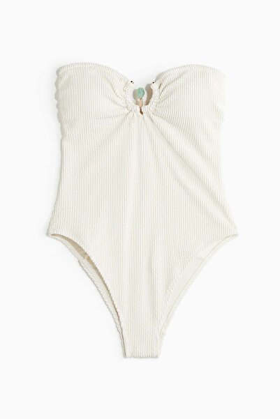 H&M Padded-cup bandeau swimsuit