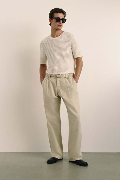 H&M Relaxed Fit Tailored linen-blend trousers
