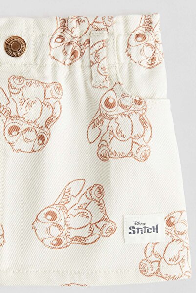 H&M تنورة من قماش التويل مطبوع