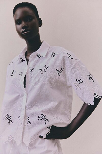 H&M Broderie anglaise shirt