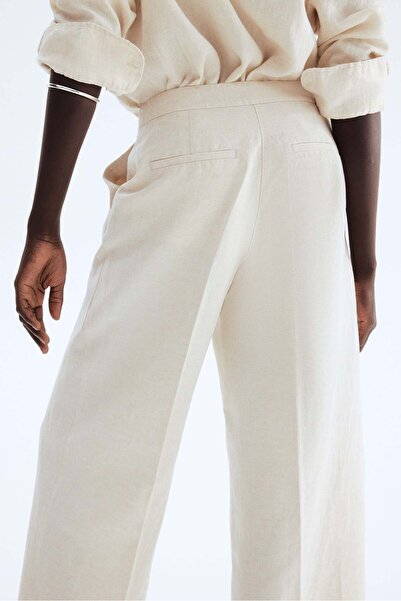 H&M Tailored linen-blend trousers