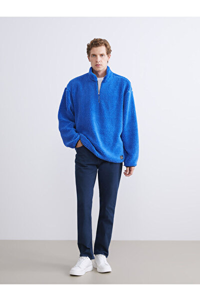 LC Waikiki Hilfa Yeni Sezon Dik Yaka Uzun Kollu Pelüş Erkek Sweatshirt