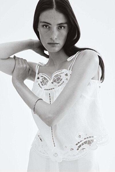 H&M Linen tie-strap top