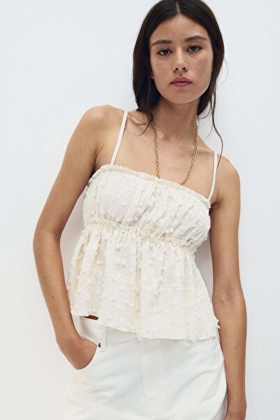 H&M Textured jersey top