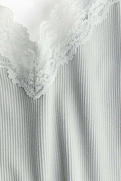 H&M Lace-trimmed strappy top