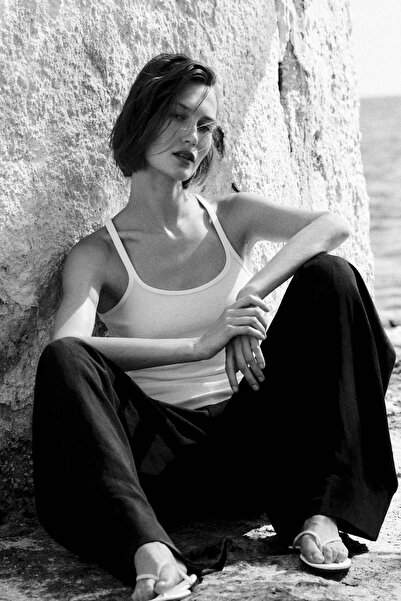 H&M Wide linen-blend trousers