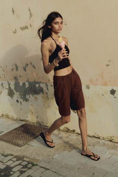 H&M Bead-detail halterneck top