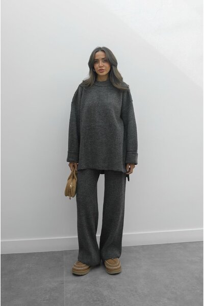 Havoş Anthracite Debby Sweater Pants Set