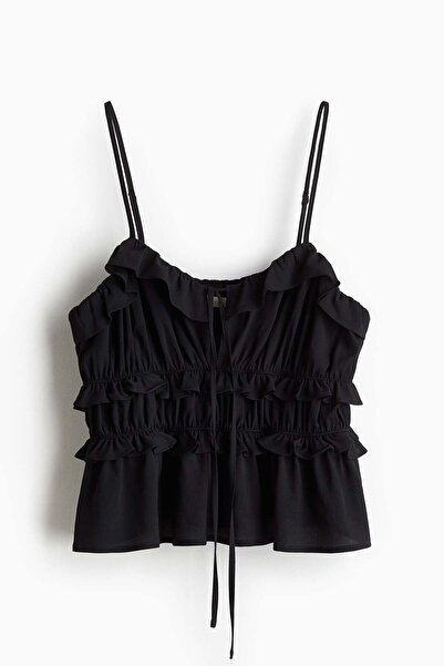 H&M Frill-trimmed strappy top