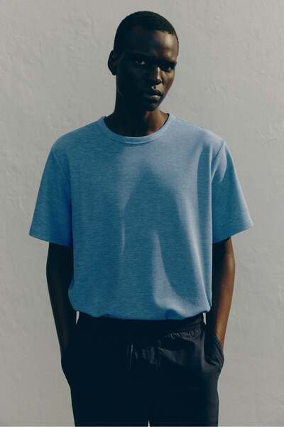 H&M Regular Fit Waffled T-shirt