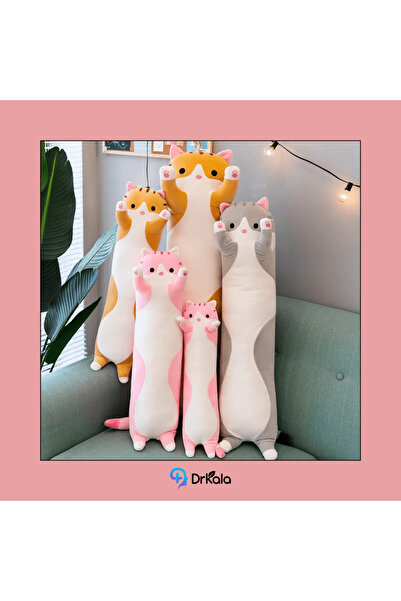 DrKala Digital Kala Plush Toy Long Cat, 50 cm, Pillow Type, for children and adults, Pink