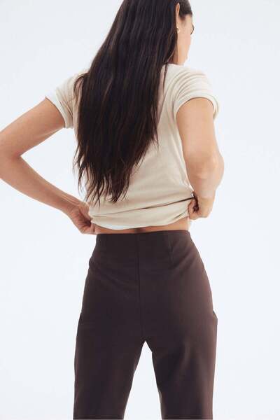 H&M Flared crease-front trousers