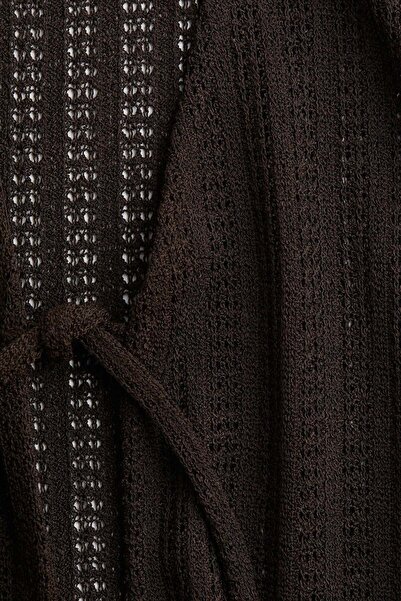 H&M Knitted tie-front top