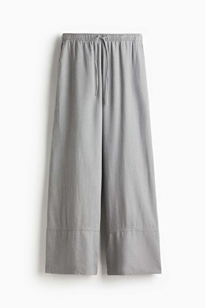 H&M Linen-blend drawstring trousers