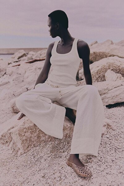 H&M Macramé-belt trousers