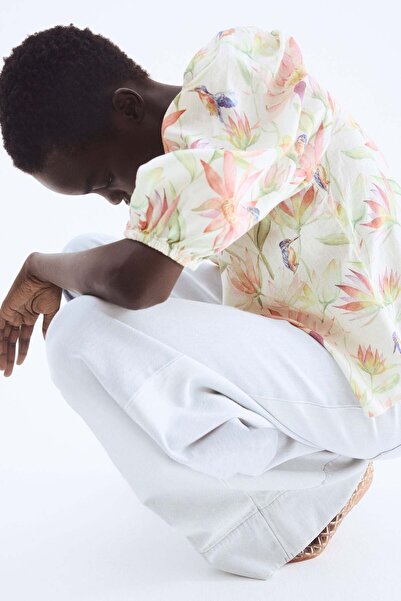 H&M Linen-blend blouse