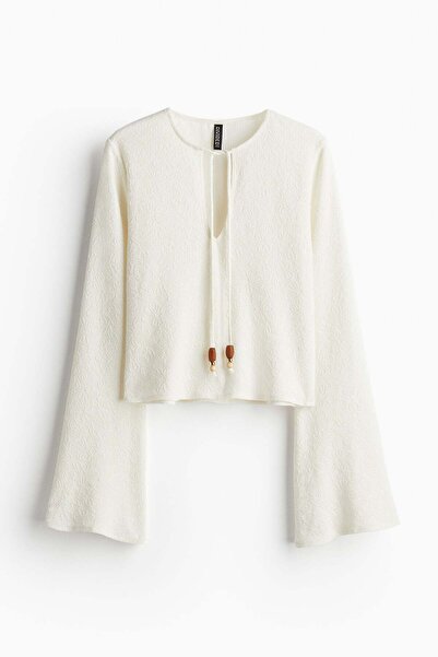 H&M Tie-detail jersey top