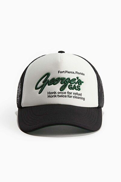 H&M قبعة سائق شاحنة بتفاصيل مزخرفة