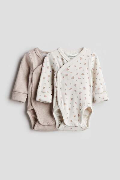 H&M 2-pack room-to-grow bodysuits