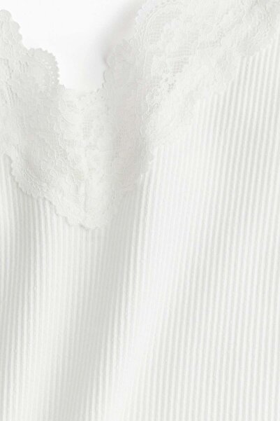 H&M Lace-trimmed strappy top