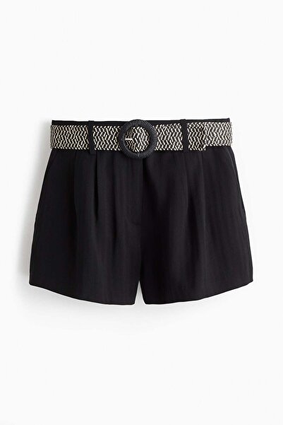 H&M Belted twill shorts