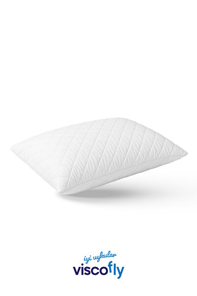 Viscofly Pernă cu fermoar din microțesătură matlasată 50x70x13 cm – 700 gr si...