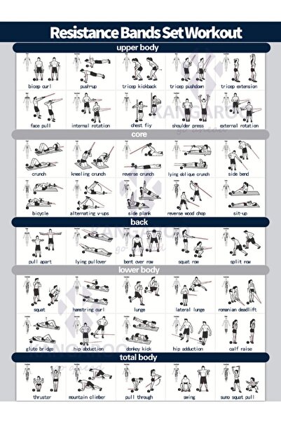 KANGAROO مجموعة بساط التمارين مع حبال المقاومة الشاملة